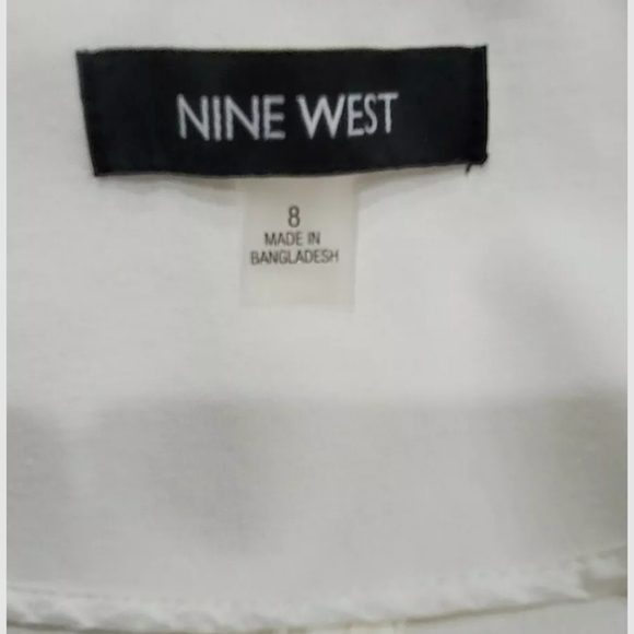 Nine West White Cardigan Short Sleeve Jacket Women's Sz 8 - Picture 8 of 13